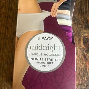 Midnight by Carole Hochman Infinite Stretch Briefs - 5 Pack size L/XL